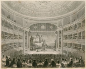 Interior view of Drury Lane Theatre, London by Thomas Hosmer Shepherd