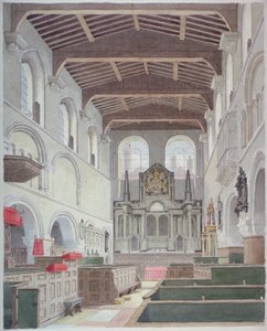 Interior View of the Church of St Bartholomew-the-Great, Smithfield, City of London by Thomas Hosmer Shepherd