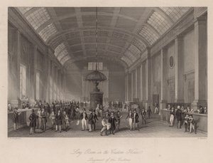 Long Room in the Custom House, London, for the paying of customs duty