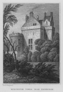Merchiston Tower, near Edinburgh by Thomas Hosmer Shepherd