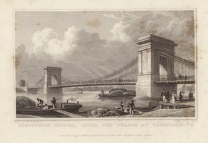 Suspension Bridge by Thomas Hosmer Shepherd