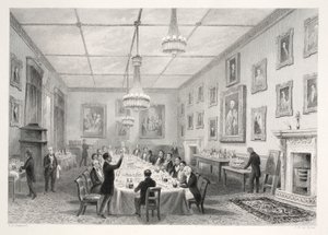Thatched-House, from London Interiors with their Costumes and Ceremonies pub. Joseph Mead, London by Thomas Hosmer Shepherd