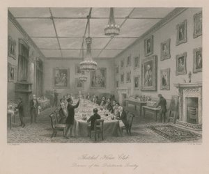 Thatched House Club, dinner of the Dilettante Society by Thomas Hosmer Shepherd