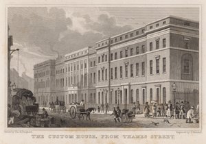 The Custom House, from Thames Street by Thomas Hosmer Shepherd
