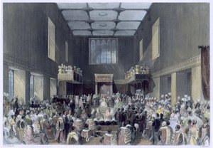 The House of Lords, Her Majesty Opening the Session of Parliament, c.1840 by Thomas Hosmer Shepherd