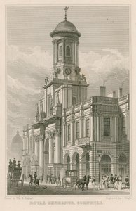The Royal Exchange, Cornhill, London by Thomas Hosmer Shepherd