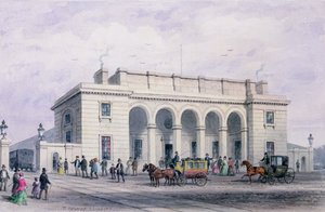 The South-Western Railway Station at Nine Elms Vauxhall by Thomas Hosmer Shepherd