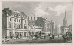 West side of Langham Place, Marylebone, London, including All Souls Church by Thomas Hosmer Shepherd