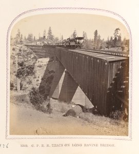 Train on Long Ravine Bridge