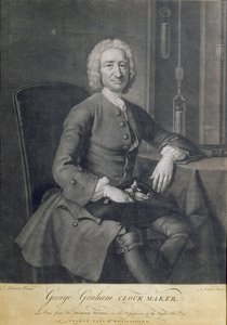 Portrait of George Graham, Clockmaker, Engraved by John Faber by Thomas Hudson