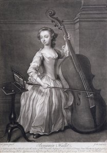 Portrait of Benjamin Hallet Playing the Violincello, Engraved by James McArdell, c.1749 by Thomas Jenkins