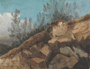 Study of Rocks, near Pencerrig, Wales by Thomas Jones