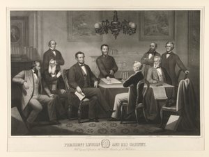 President Lincoln and his Cabinet by Thomas Kelly