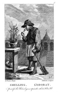 Gardener Smelling a Carnation