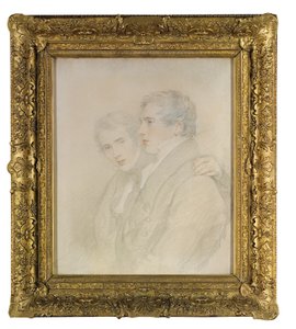 Double Portrait of Richard Rowland Bloxam and Andrew Bloxam, Half-Length, in Profile, on the Eve of Their Departure for the Sandwich Islands [Hawaii] in 1823