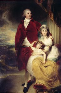 Henry, 10th Earl and 1st Marquess of Exeter, His Wife Sarah and Daughter Lady Sophia Cecil