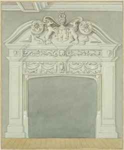 Chimneypiece in the premises adjoining the Guard House, Wine Street by Thomas Leeson the Elder Rowbotham
