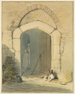 Farmhouse Entrance by Thomas Leeson the Elder Rowbotham