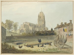St Mary Redcliffe Church from the North-East by Thomas Leeson the Elder Rowbotham