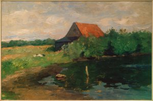 House with Red Roof by Thomas Ludwig Herbst