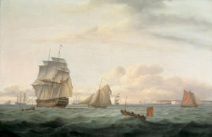 Shipping off Ramsgate Harbour by Thomas Luny