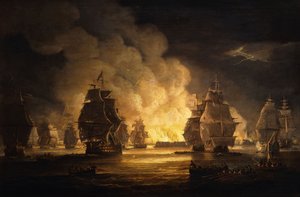 The Battle of Algiers: The Bombardment, 1824 by Thomas Luny