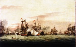 The Battle of the Saints by Thomas Luny