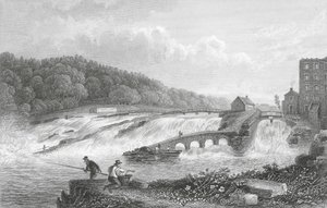 The Coleraine Salmon Leap, Co Londonderry by Thomas Mann (after) Baynes
