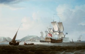 A Two Decker and Other Shipping off Dover by Thomas Mellish