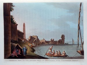 Exterior View of the Ancient Wall of Alexandria, with Cleopatra