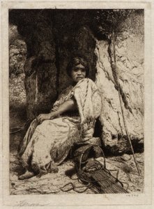 An Indian Girl by Thomas Moran