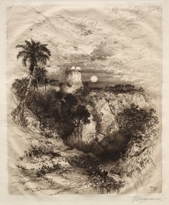 A Tower of Cortes, 1883 by Thomas Moran