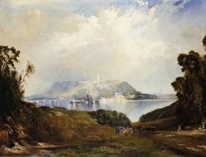 A View of Fairmont Waterworks, Philadelphia by Thomas Moran