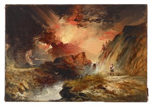 Macbeth and the Witches (possibly Highland Fantasy) by Thomas Moran