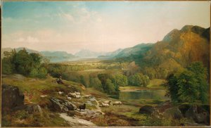 Minding the Flock, c.1867 by Thomas Moran