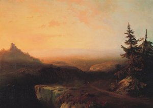 Mountain Scene by Thomas Moran