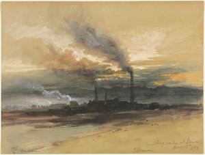 Smelting Works at Denver by Thomas Moran