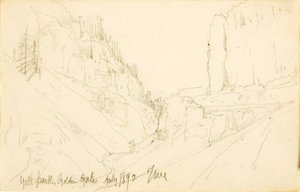 Yellowstone Park, Golden Gate by Thomas Moran