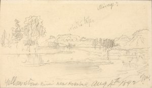 Yellowstone River, near Rosebud by Thomas Moran