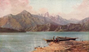 The Cascade Mountains (color lithograph) by Thomas Mower Martin