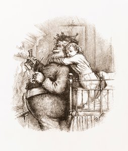 Caught! Illustration with Santa Claus