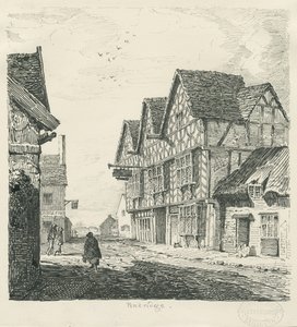 Penkridge Town - Old House by Thomas Peploe Wood