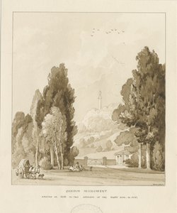 Sandon - Monument to William Pitt by Thomas Peploe Wood