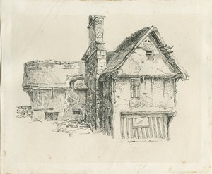 Standon Hall: pen and ink drawing, nd [?mid 19th cent]