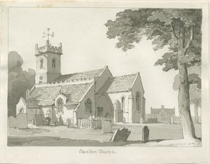 Standon Hall: pen and ink drawing, nd [?mid 19th cent]
