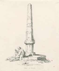 Tixall - Pillar showing Mile Distances