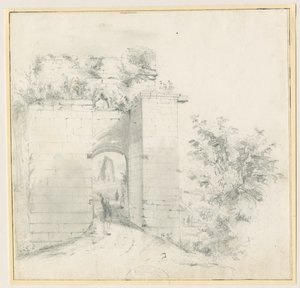 Tutbury Castle - Entrance Gateway by Thomas Peploe Wood