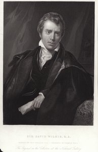 Sir David Wilkie, Scottish painter. Engraving by Francis Holl by Thomas Phillips