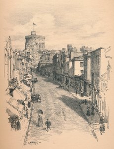 Great Tower of Windsor Castle from Peascod Street by Thomas Robert Way