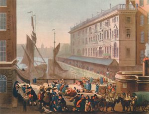 Billingsgate Fish Market by Thomas Rowlandson, Augustus Charles Pugin